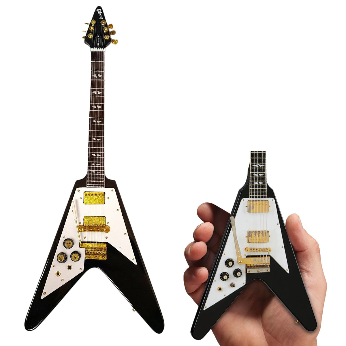 Axe Heaven Jimi Hendrix Gibson 1969 Flying V Left-Handed Ebony Finish –  Musician Outfitters