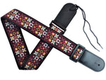 Guitar Strap Bohemian Style Embroidery Cotton Electric Acoustic Adjustable Soft