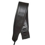 Black Wide Padded Leather Strap