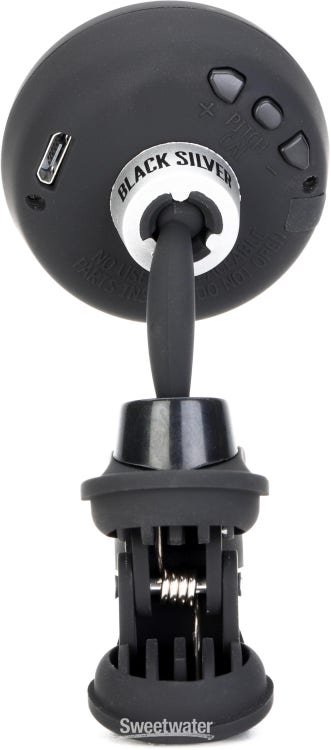 Rechargeable Snark Instrument Guitar Tuner Black Silver Clip On All (SIL-BLK) 2 Pack RE