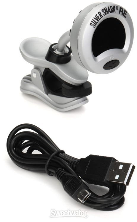 Rechargeable Snark Silver Guitar Tuner Chromatic Clip On 2 Pack Fast All Instrument SIL1 RE
