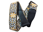 Guitar Strap Bohemian Style Embroidery Cotton Electric Acoustic Adjustable Soft