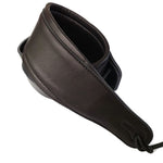 Black Wide Padded Leather Strap