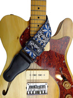 Guitar Strap Bohemian Style Embroidery Cotton Electric Acoustic Adjustable Soft