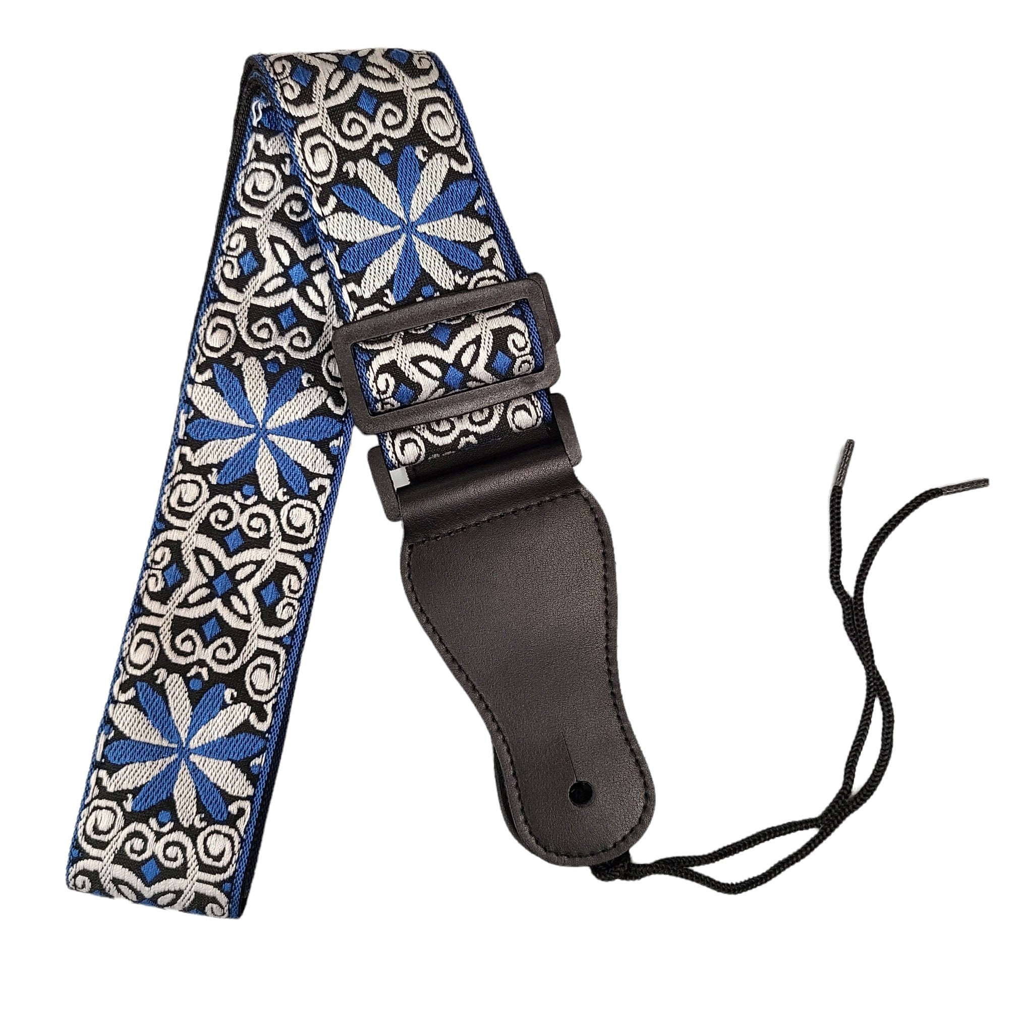 Guitar Strap Bohemian Style Embroidery Cotton Electric Acoustic Adjustable Soft