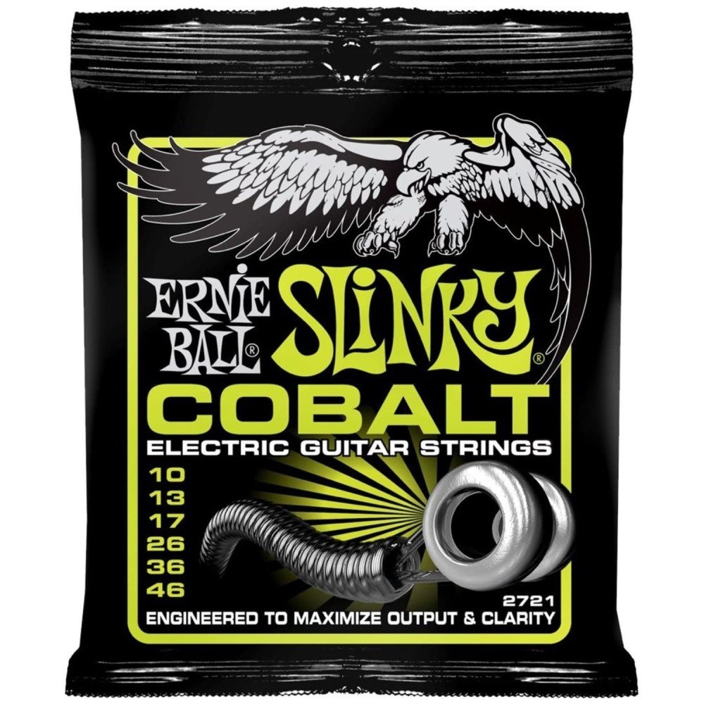 Ernie Ball Electric Guitar Strings Slinky 10 to 46 Regular 2721 Cobalt Rock Blue