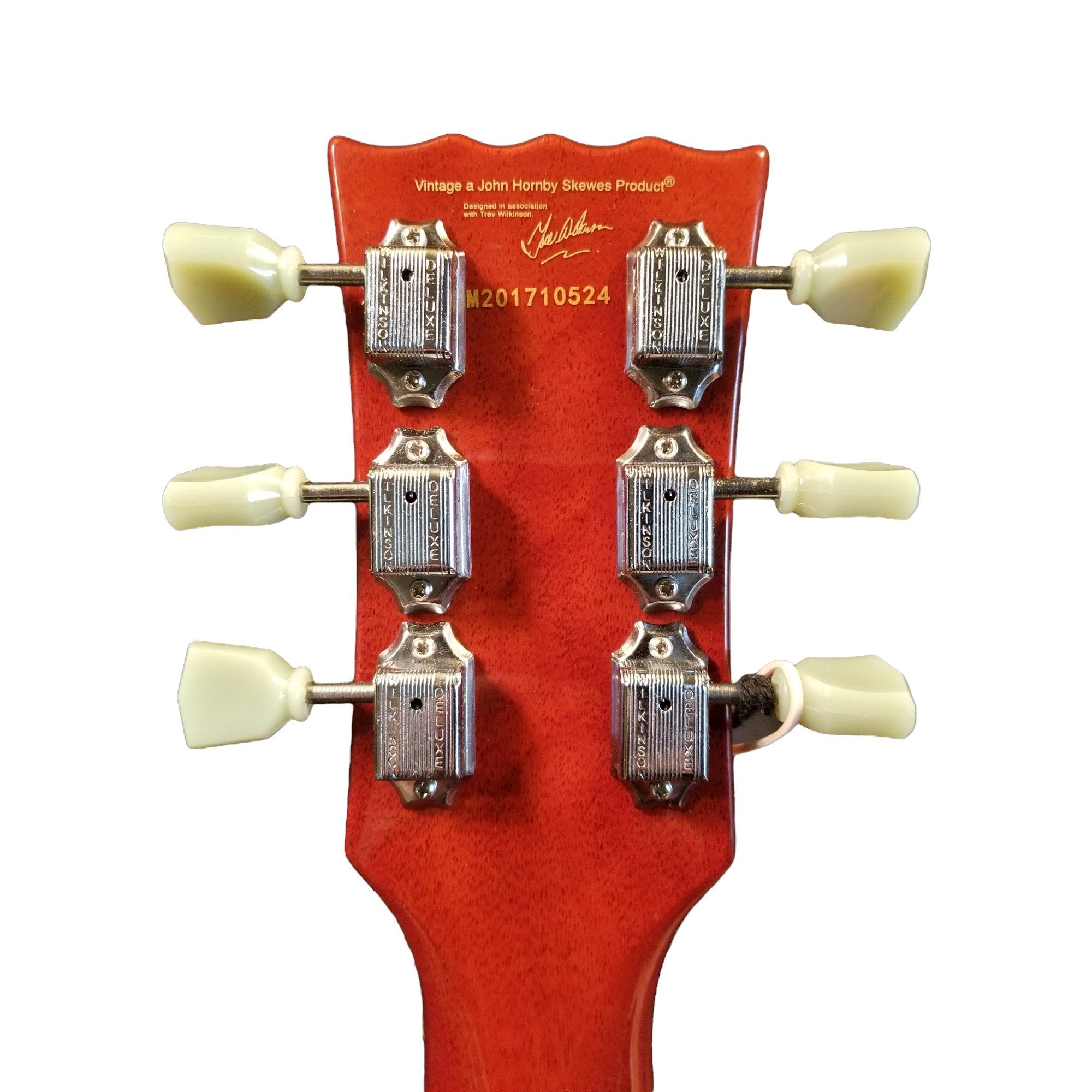 Wilkinson 3x3 Tuilip Guitar Tuning Pegs, Nickel/Keystone