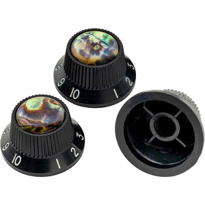 Metric Abalone Control Guitar Knobs For Strat