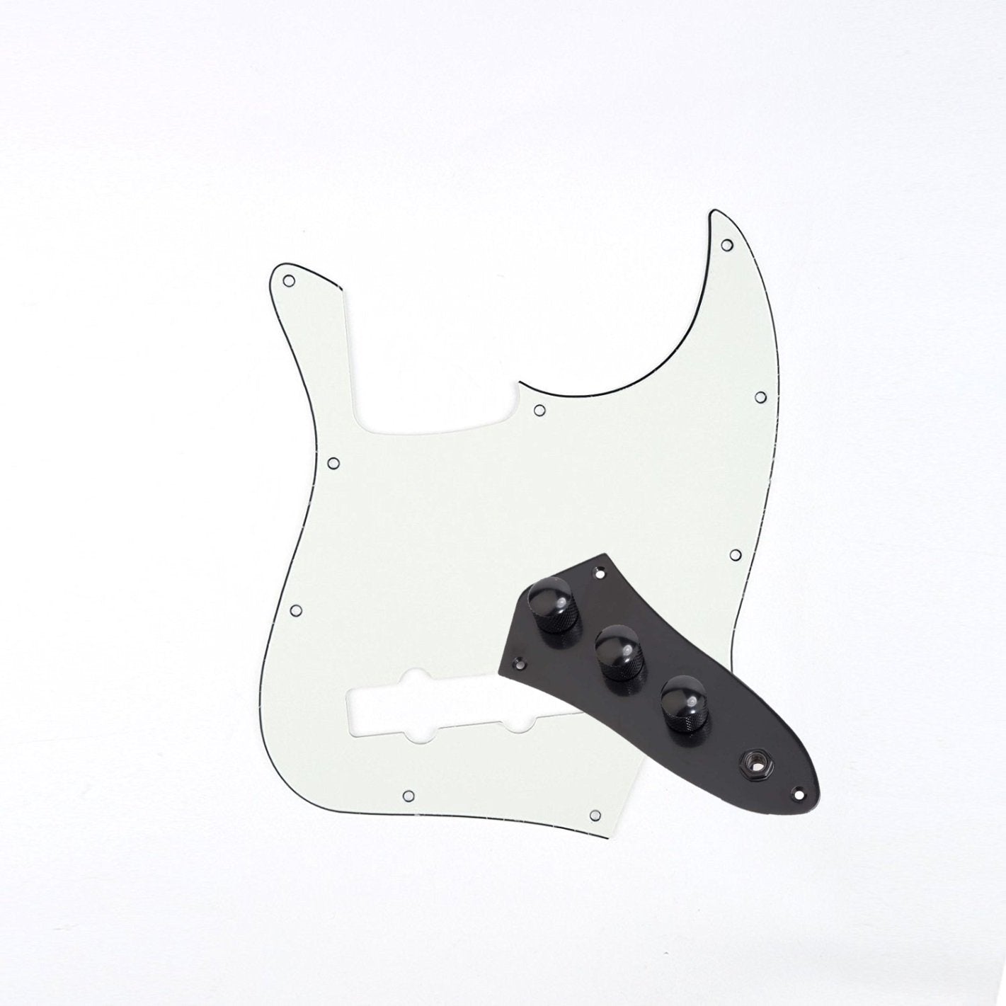 Jazz Bass Guitar Pickguard and Wired Control Plate Bundle
