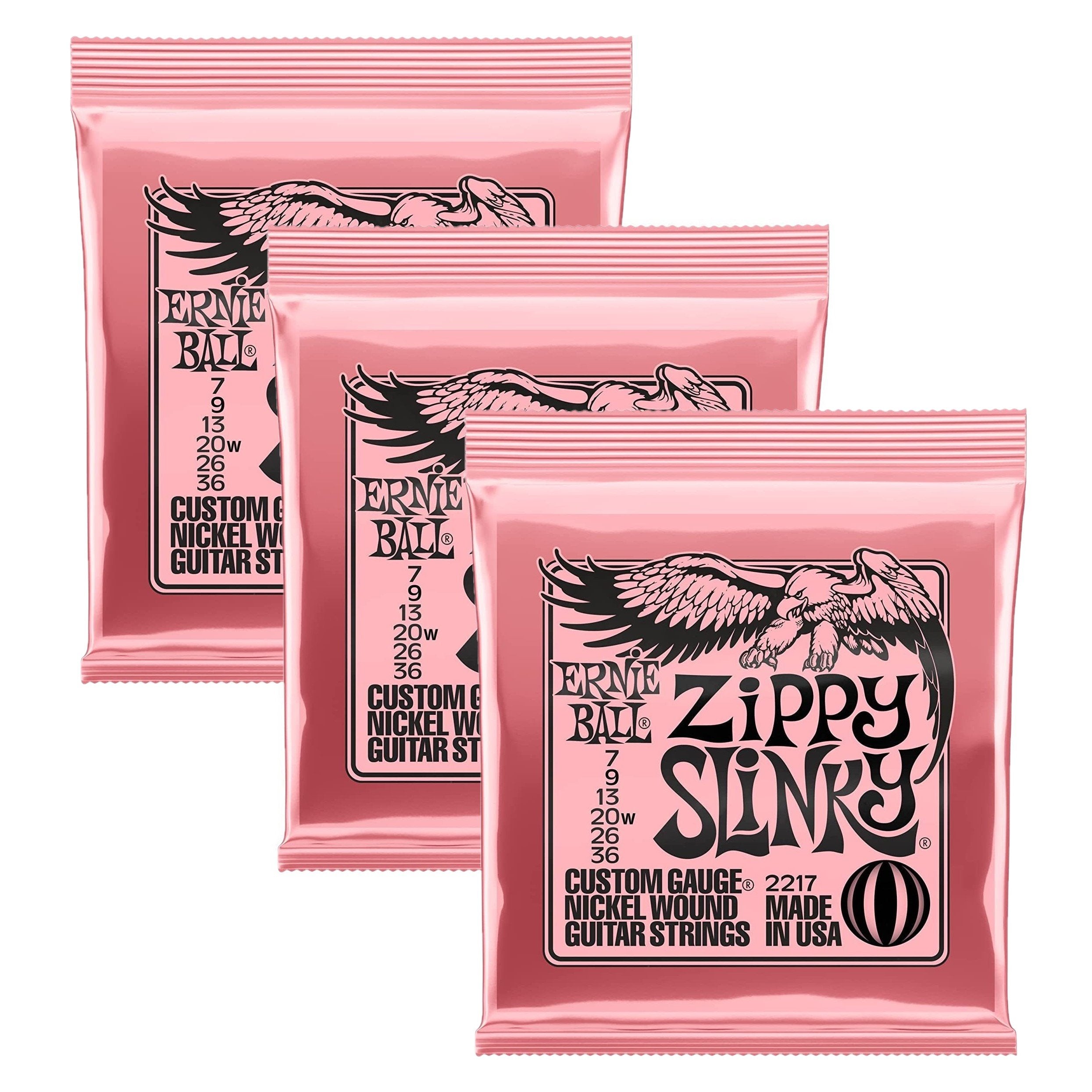 Ernie Ball Zippy Slinky Nickel Wound Guitar String Set, .007 - .036