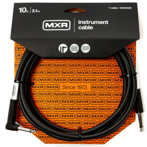 MXR 10ft Standard High Performance Right Angle Instrument Cable, Black