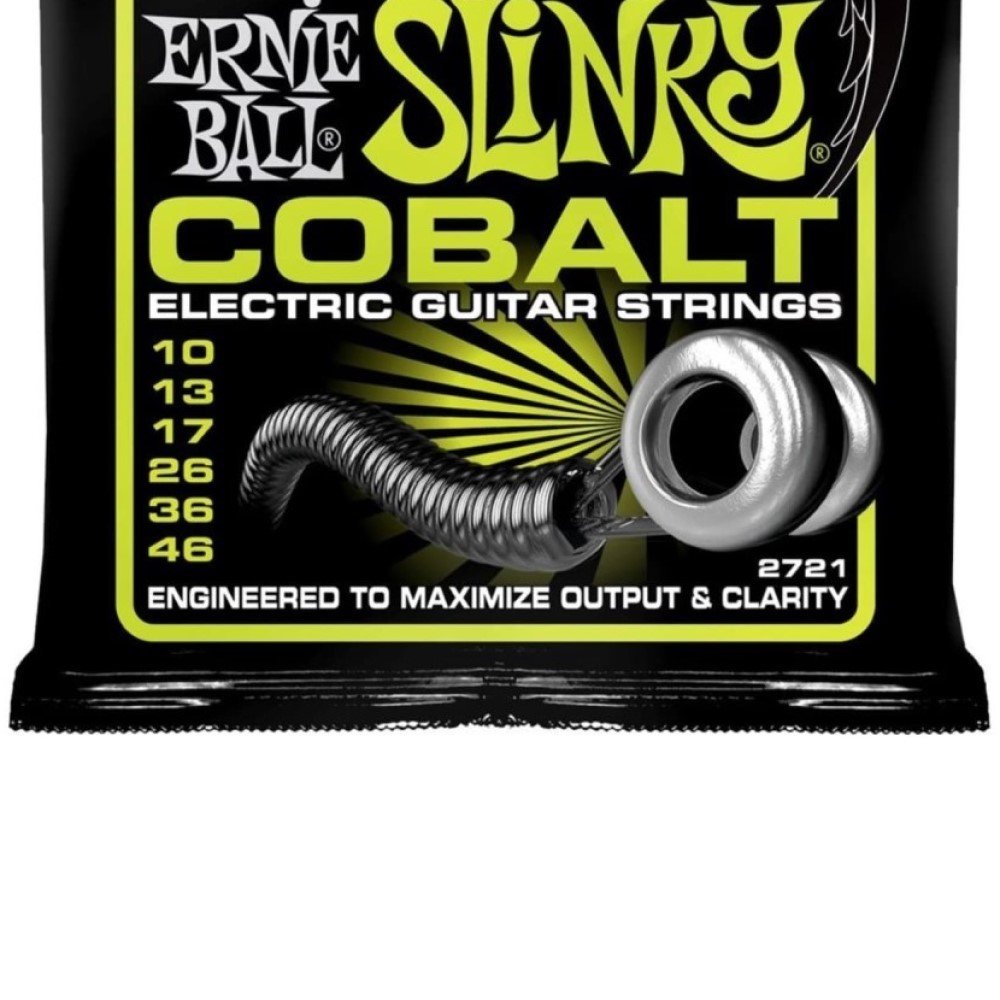 Ernie Ball 2721 Cobalt Regular Slinky Electric Guitar Strings, .010-.046