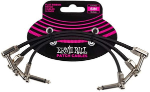 Ernie Ball Flat Ribbon Patch Cables, Black