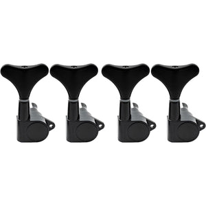 4-in-line Sealed Bass Tuning Pegs Right Hand, Black
