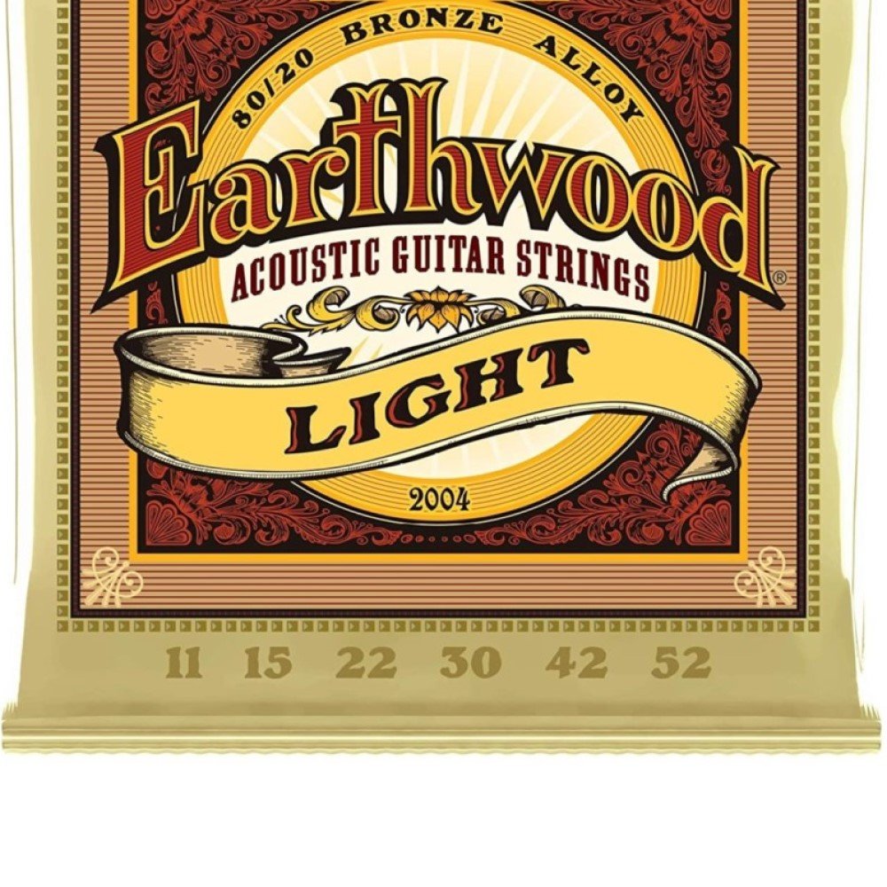 Ernie Ball Earthwood Light 80/20 Bronze Acoustic Strings, .011 - .052