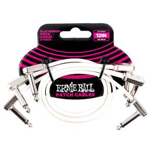 Ernie Ball Flat Ribbon Patch Cables, White