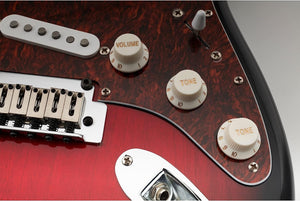 Aged White Metric Strat Style Guitar Knobs