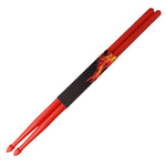 5A Red Drumsticks Drum Sticks Plastic Pair Lightweight Fitness Exercise 4 oz.