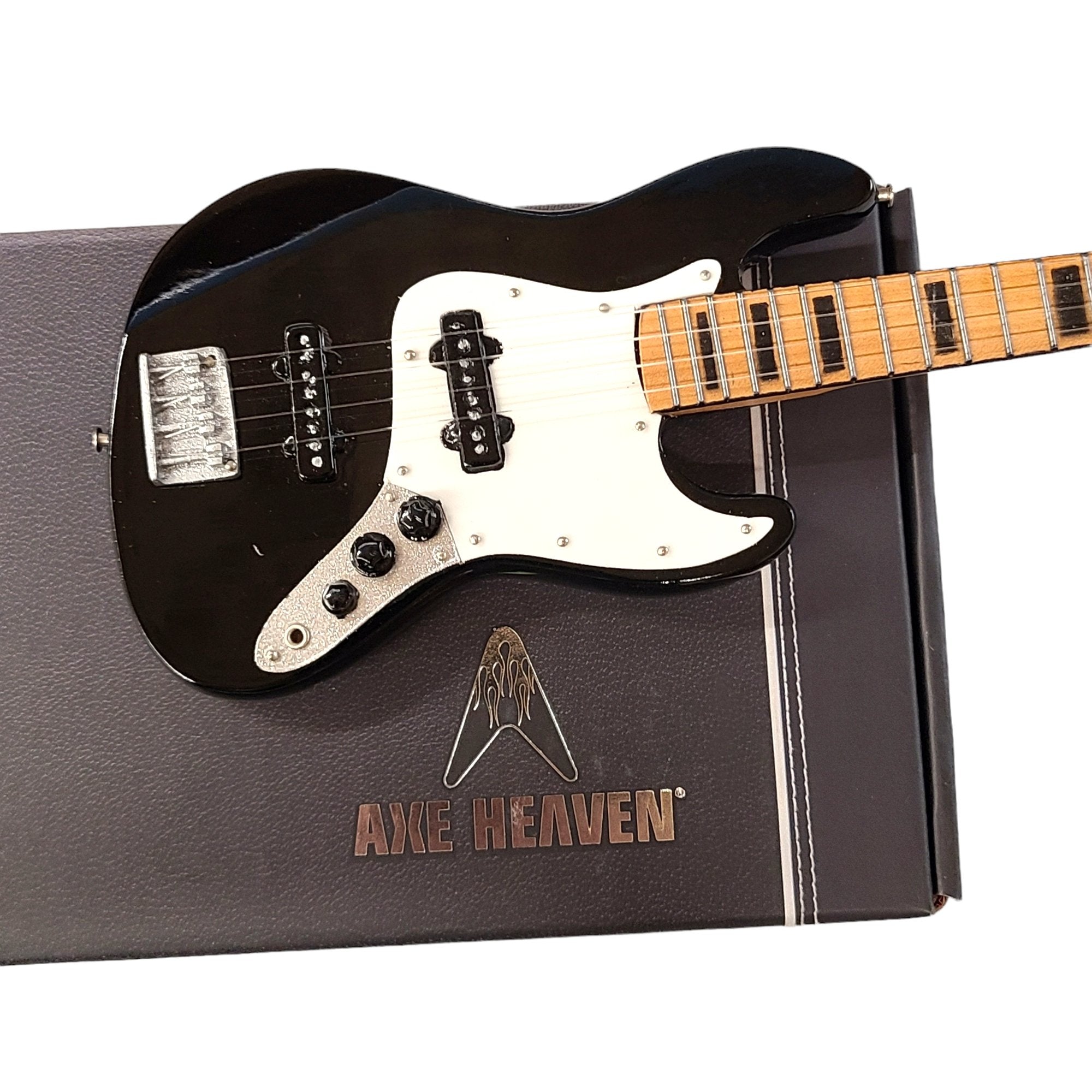 Axe Heaven Black Fender Bass Mini Guitar Replica FJ-003