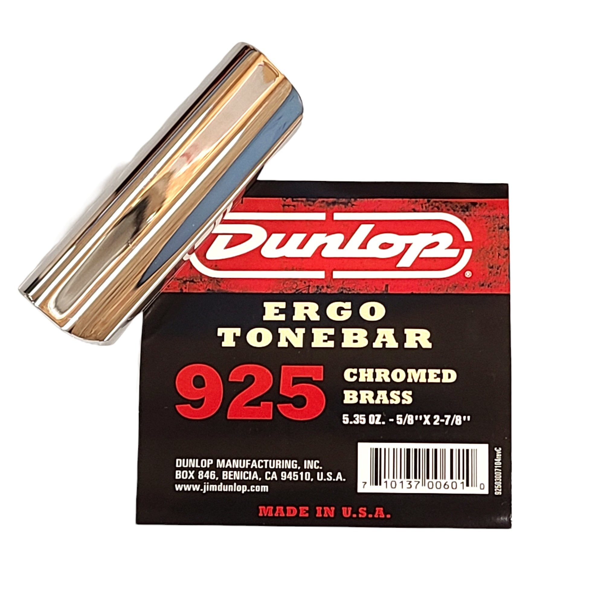 Dunlop Chromed Brass Ergo Guitar Tonebar, 925