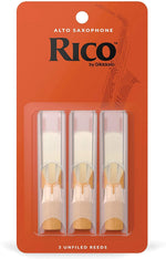 Rico Alto Saxophone Reeds, Strength 2.5, 3-pack