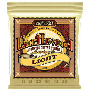 Ernie Ball Acoustic Guitar Strings Earthwood 80/20 Bronze Light EB EW P02006