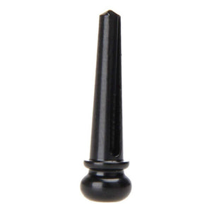 Black Brass Slotted Acoustic Guitar Bridge Pins (Pack of 6)