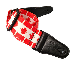 Canadian Maple Leaf Flag Guitar Strap