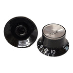 WD Music Black/Silver Bell Guitar Knobs