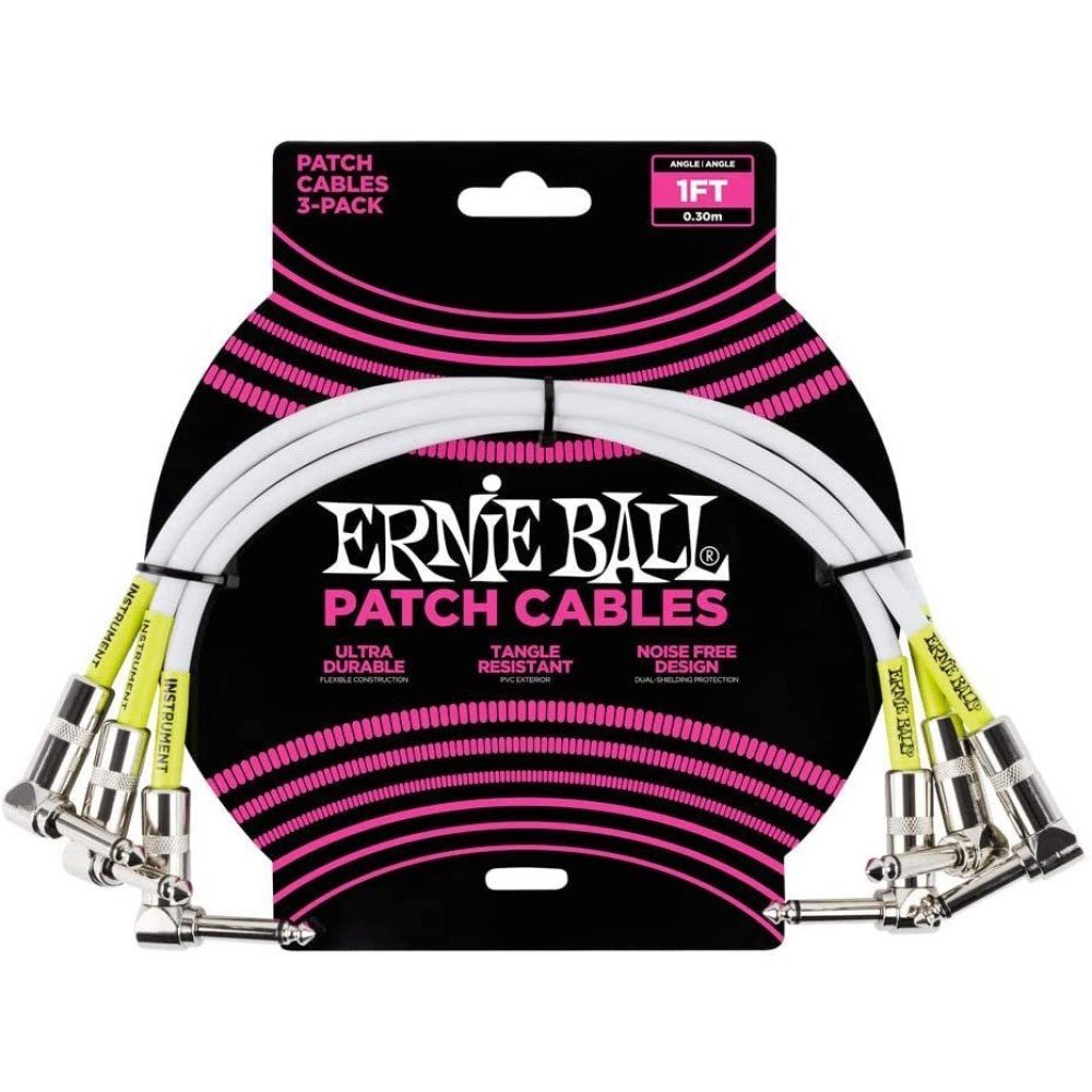 Ernie Ball 1ft Instrument Patch Cables
