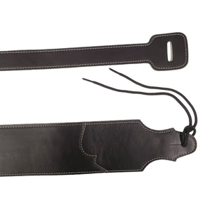 Black Synthetic Wide Leather Strap