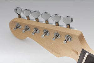 Wilkinson Left Hand 6-in-line E-Z-LOK Guitar Tuning Pegs, Chrome