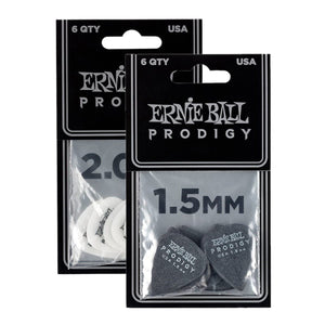 Ernie Ball Guitar Picks Prodigy Delrin Mini Electric Black 1.5mm 9200 6 Pack