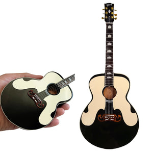 Axe Heaven Everly Bros. Black SJ 200 Acoustic Mini Guitar Replica, GG-635