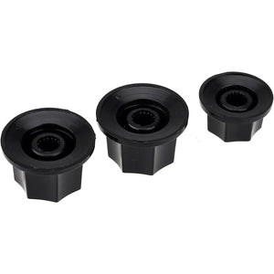 Imperial Black Jazz Bass Knobs (Set of 3)