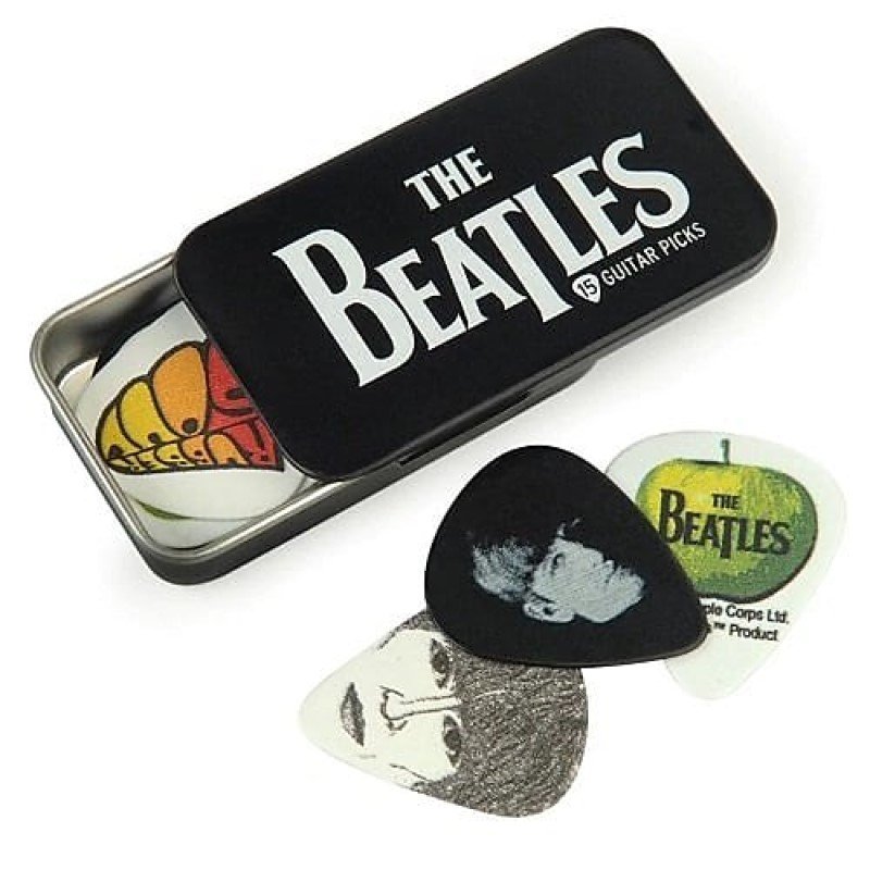 D'Addario Beatles Signature Guitar Pick Tins, 15 Picks