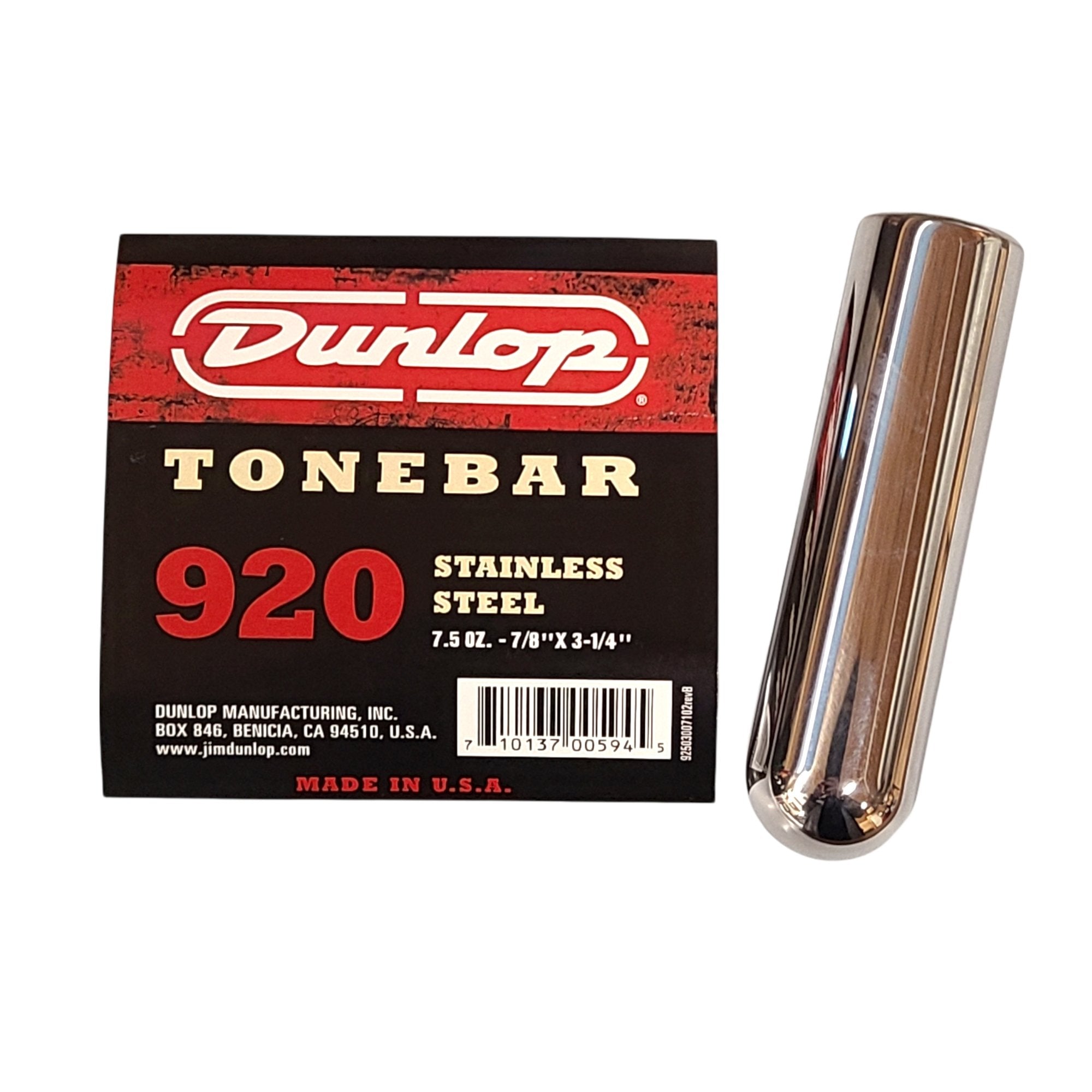 Dunlop Stainless Steel Round Nose Guitar Tonebar 920