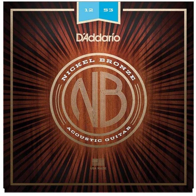 D'Addario NB1253 Nickel Bronze Light Acoustic Strings, .012-.053