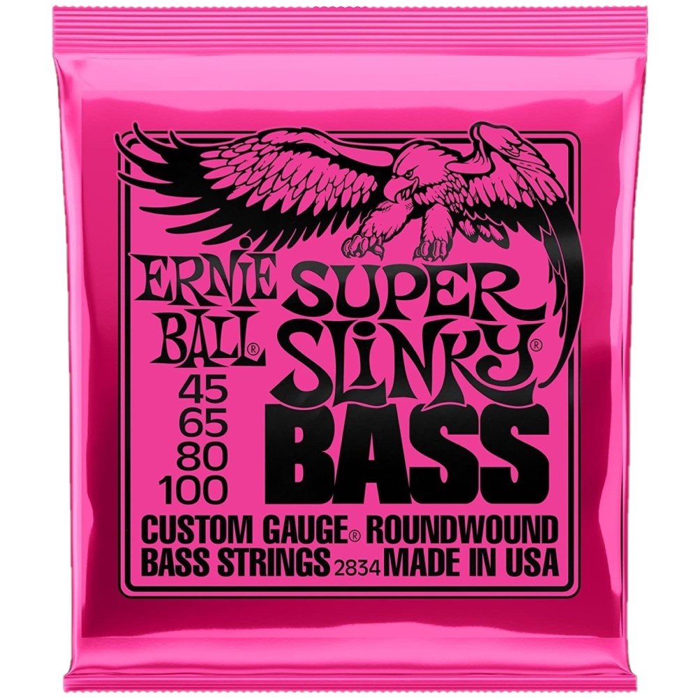 Ernie Ball Super Slinky Nickel Round Wound 4-String Bass Set, .045 - . –  Musician Outfitters