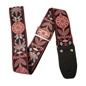 Henry Heller 2" Floral  Jacquard Guitar Strap