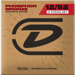 Dunlop 12-String Acoustic Phosphor Bronze Medium Guitar Strings, .012/.012–.052/.030