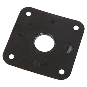 WD Music Square Curved Input Jack Plate, Black