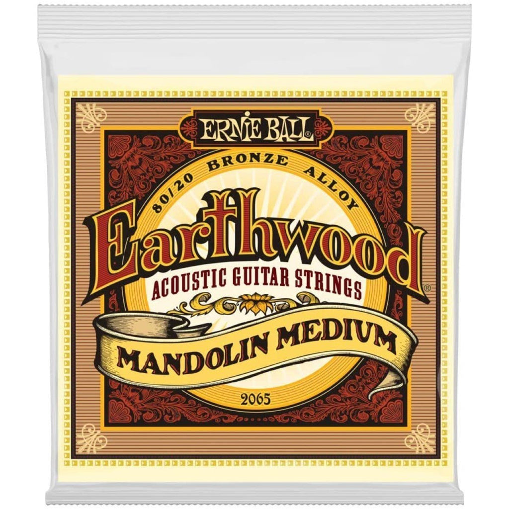 Ernie Ball Earthwood Mandolin Medium 80/20 Bronze Loop End Set, .010 - .036