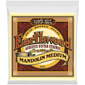 Ernie Ball Earthwood Mandolin Medium 80/20 Bronze Loop End Set, .010 - .036
