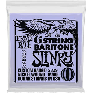 Electric Guitar Strings Ernie Ball 2220 Slinky Nickel Baritone Medium Purple Pack