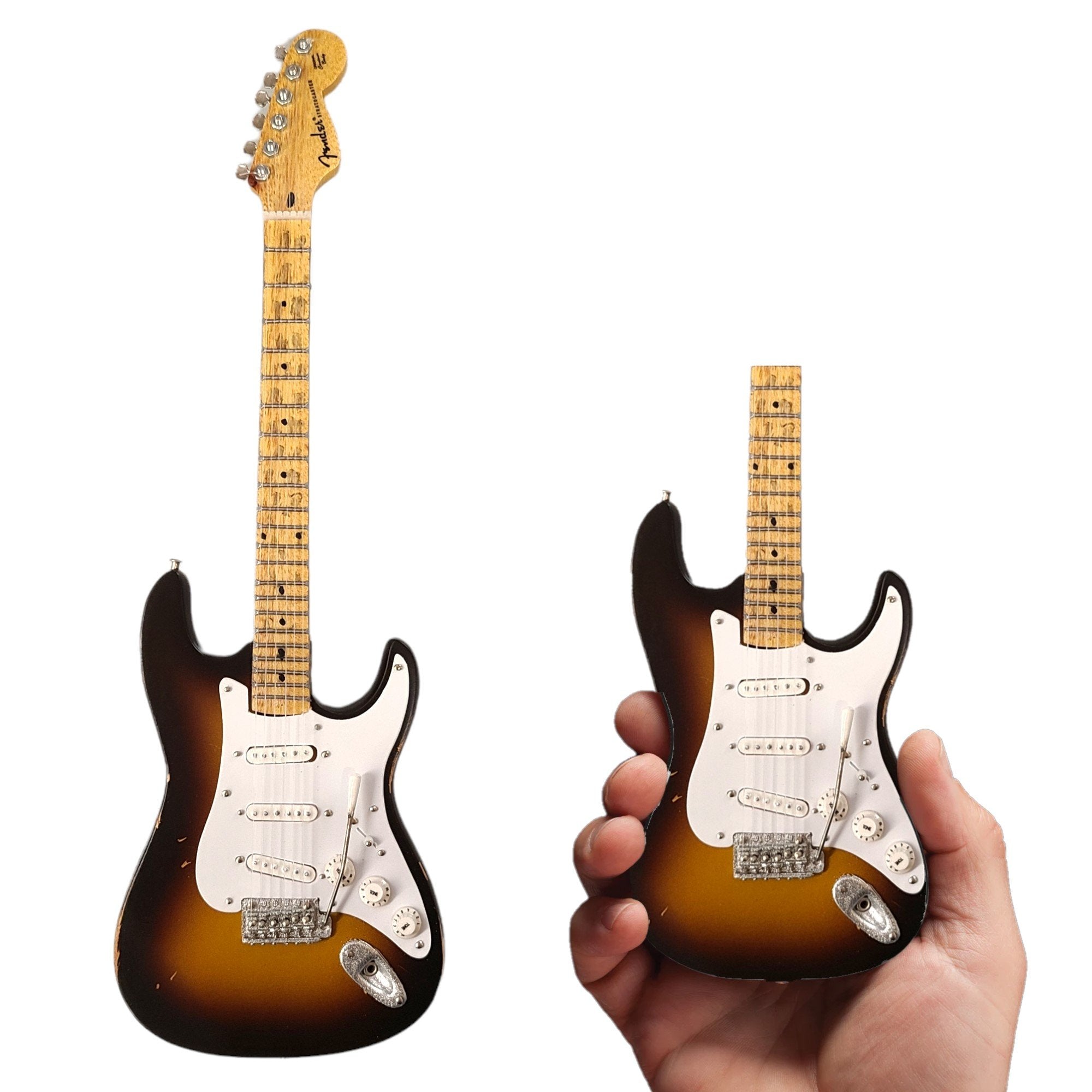 Axe Heaven Brownie Fender Stratocaster Mini Guitar Replica, FS-025