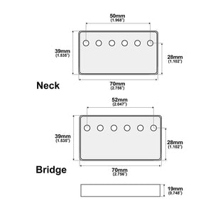 Metal Humbucker Pickup Covers Neck Bridge or Set, Black For Guitar