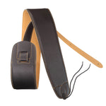 Black 2.5 Inch Synthetic Wide Leather Strap