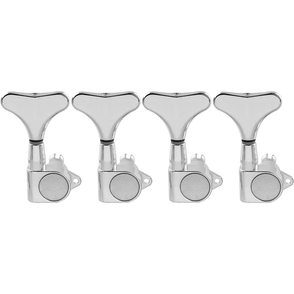 4-in-Line Sealed Bass Tuning Pegs, Chrome