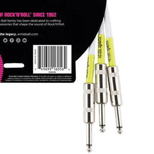 Ernie Ball 1.5ft Instrument Patch Cable, White